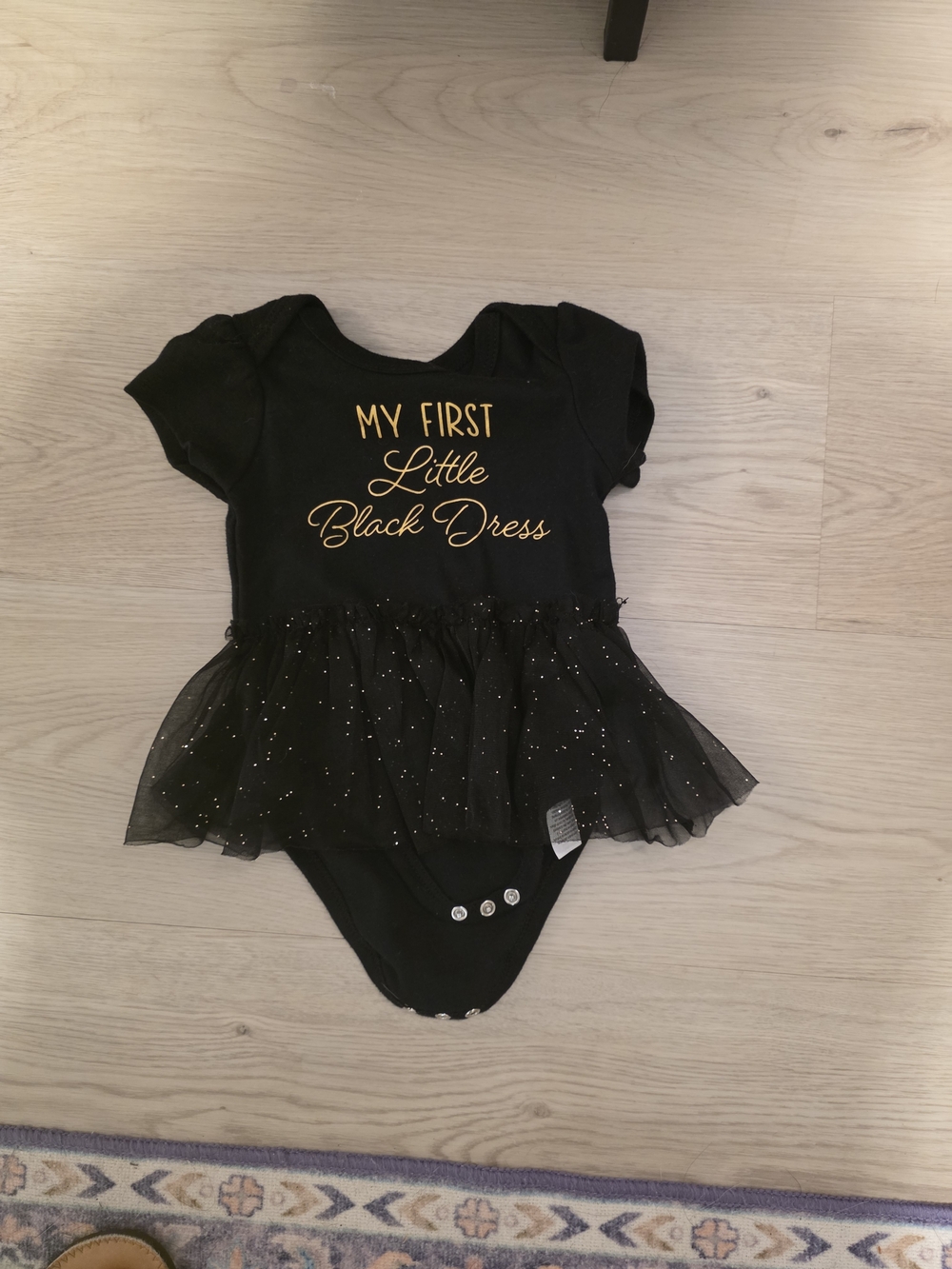 Black Baby Tutu Onesie - "My First Little Black Dress"